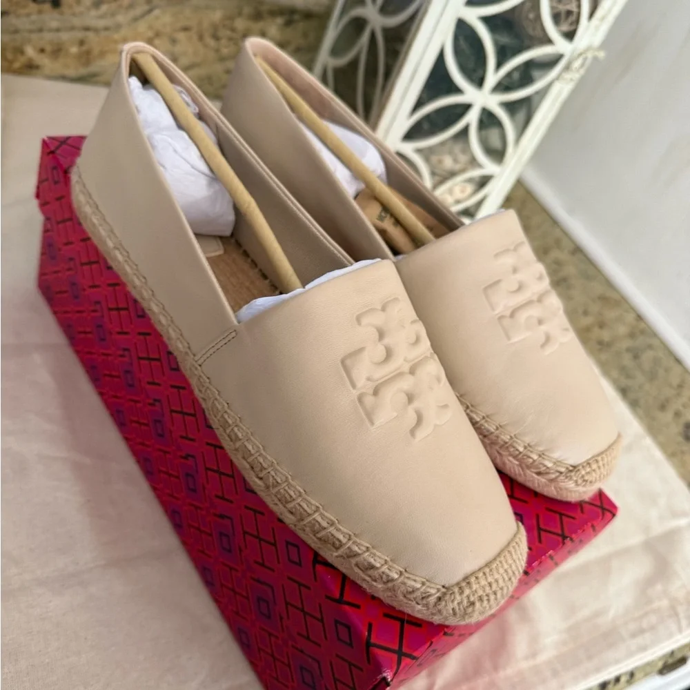 New Tory Burch  Dulce EVERLY LEATHER ESPADRILLE NEVADA RETRO